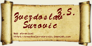 Zvezdoslav Surović vizit kartica
